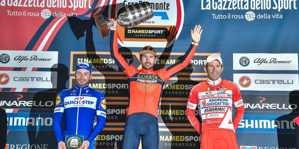 Sonny Colbrelli della Bahrain - Merida vince il GranPiemonte 2018