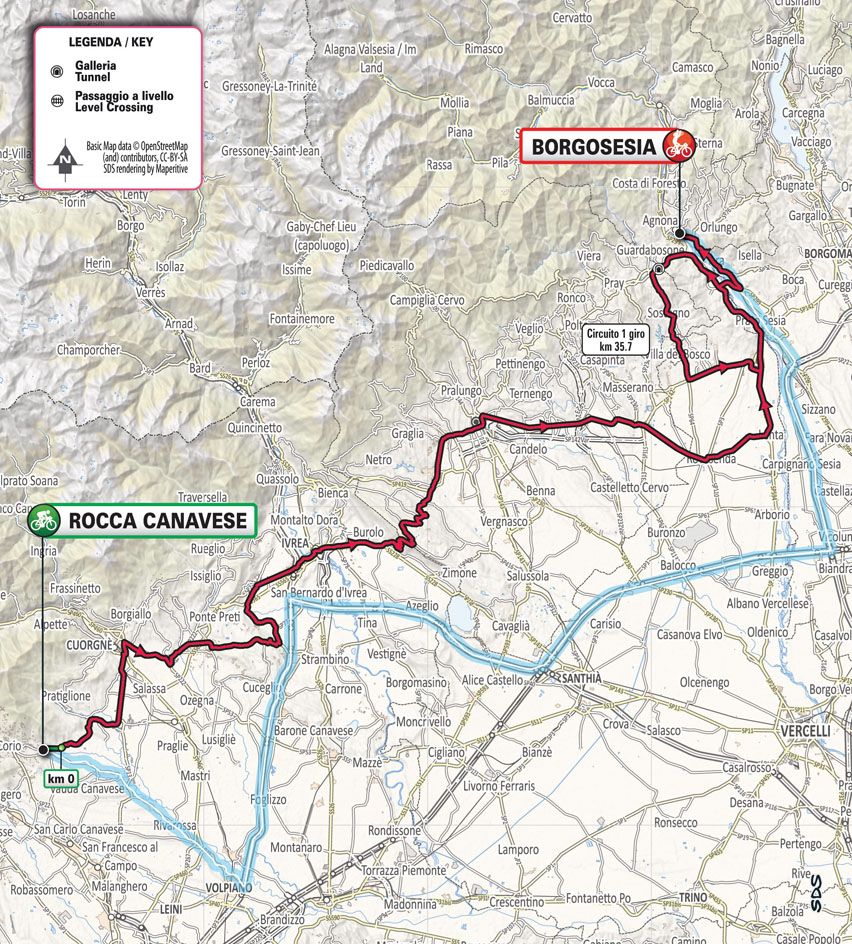 Map GranPiemonte presented by EOLO 2021